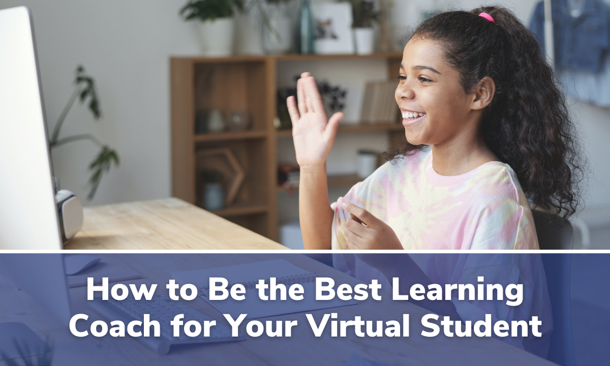 african american student talking to her virtual teacher