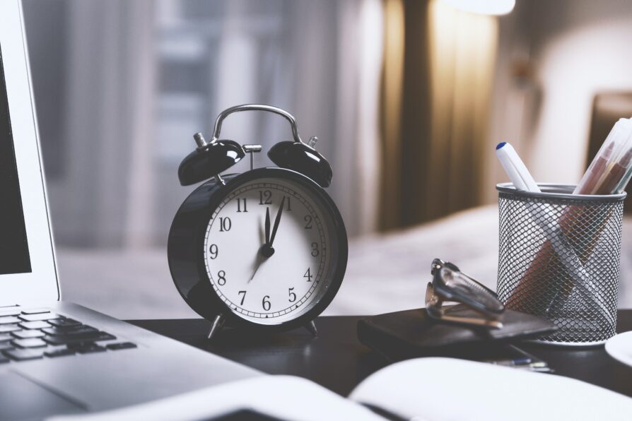 an alarm clock that a student uses