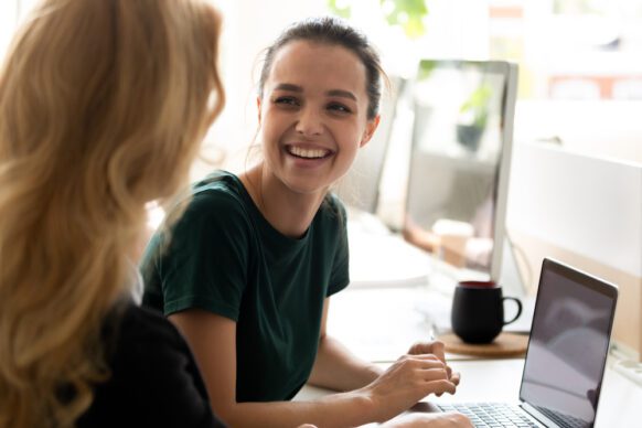 high school virtual student asking her teacher for a letter of recommendation