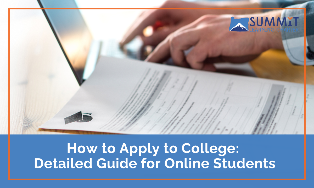 student applying to colleges online